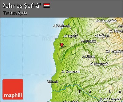Physical Map of Ḑahr Aş Şafrā'
