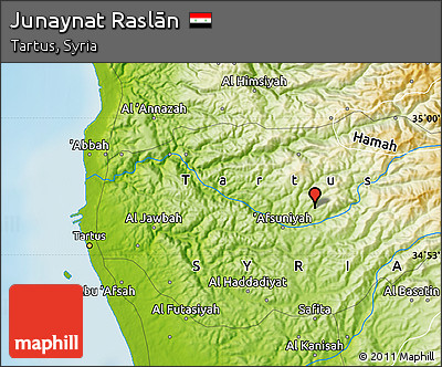 Physical Map of Junaynat Raslān