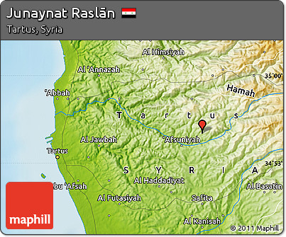 Physical Map of Junaynat Raslān