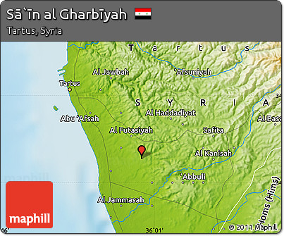 Physical Map of Sā`īn Al Gharbīyah