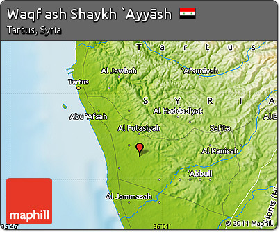 Physical Map of Waqf Ash Shaykh `Ayyāsh