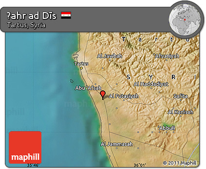 Satellite Map of Ḑahr Ad Dīs