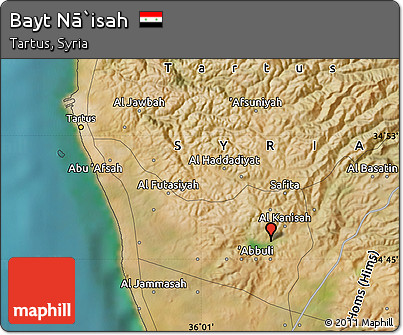 Satellite Map of Bayt Nā`isah