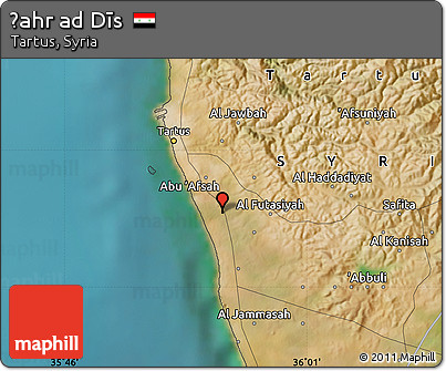 Satellite Map of Ḑahr Ad Dīs