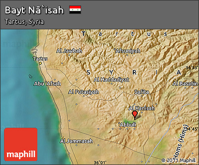 Satellite Map of Bayt Nā`isah
