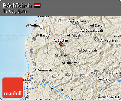 Shaded Relief Map of Bāshīshah