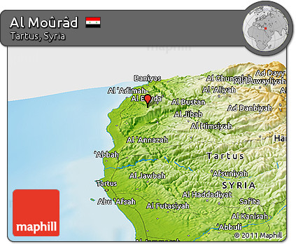 Physical Panoramic Map of Al Moûrâd