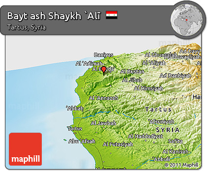 Physical Panoramic Map of Bayt Ash Shaykh `Alī
