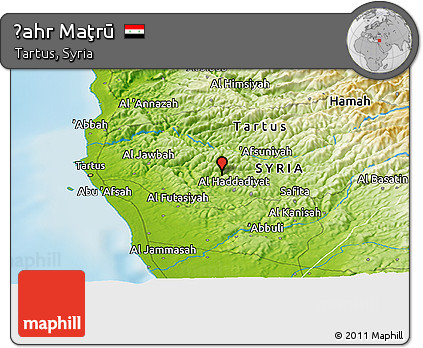Physical Panoramic Map of Ḑahr Maţrū