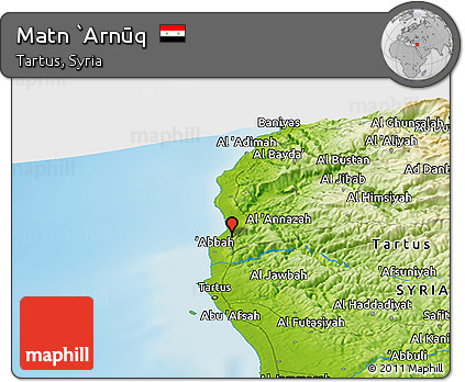 Physical Panoramic Map of Matn `Arnūq