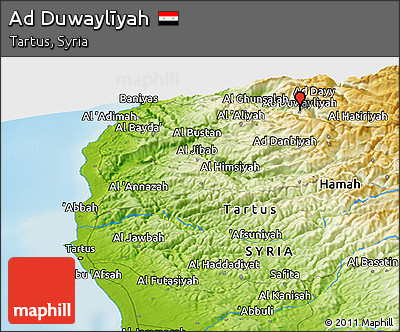 Physical Panoramic Map of Ad Duwaylīyah