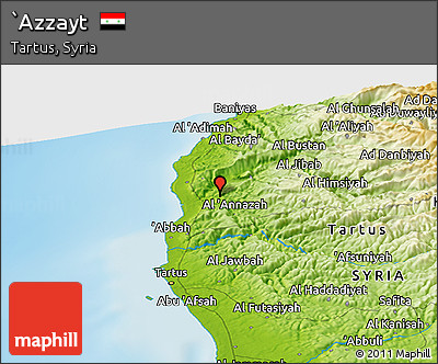 Physical Panoramic Map of `Azzayt