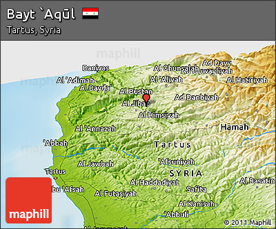 Physical Panoramic Map of Bayt `Aqūl