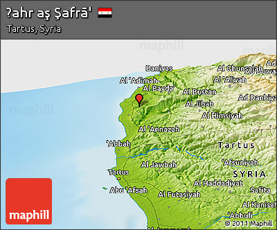 Physical Panoramic Map of Ḑahr Aş Şafrā'