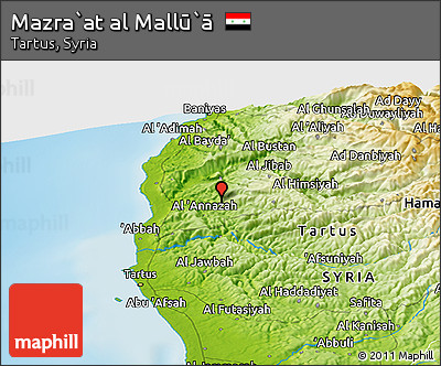 Physical Panoramic Map of Mazra`at Al Mallū`ā