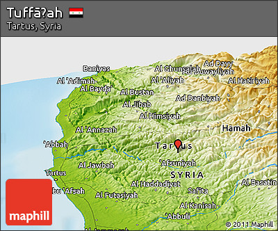 Physical Panoramic Map of Tuffāḩah