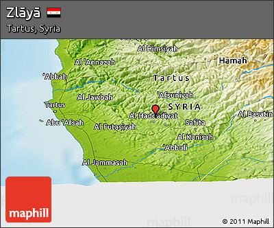 Physical Panoramic Map of Zlāyā