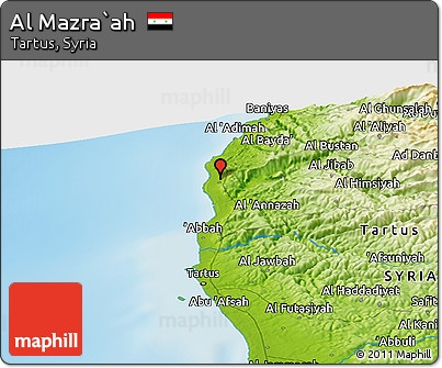 Physical Panoramic Map of Al Mazra`ah