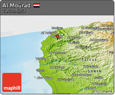 Physical Panoramic Map of Al Moûrâd