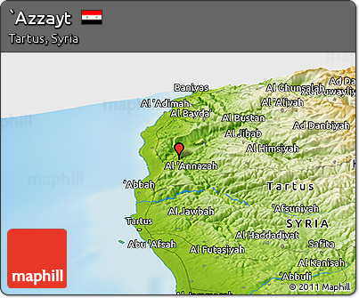 Physical Panoramic Map of `Azzayt