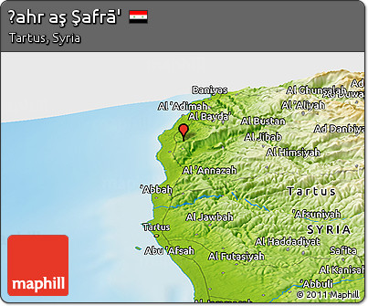 Physical Panoramic Map of Ḑahr Aş Şafrā'