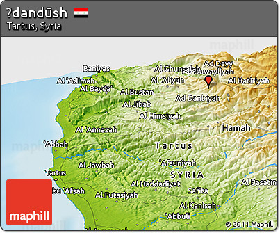Physical Panoramic Map of Ḩdandūsh