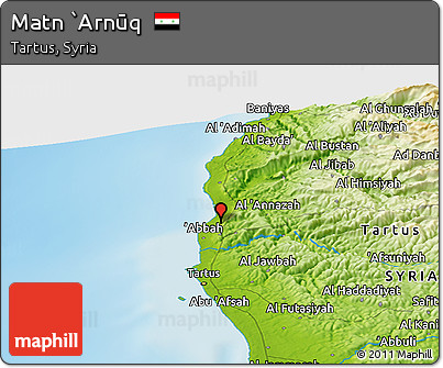 Physical Panoramic Map of Matn `Arnūq