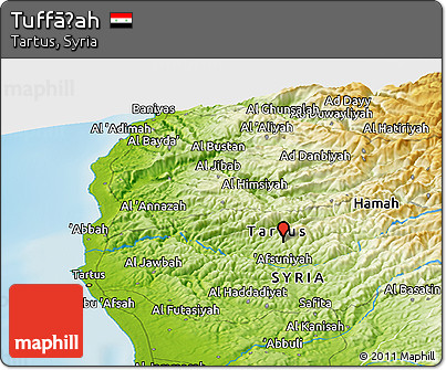 Physical Panoramic Map of Tuffāḩah