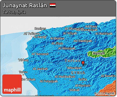 Political Panoramic Map of Junaynat Raslān