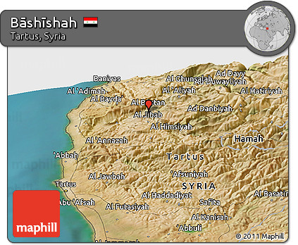 Satellite Panoramic Map of Bāshīshah