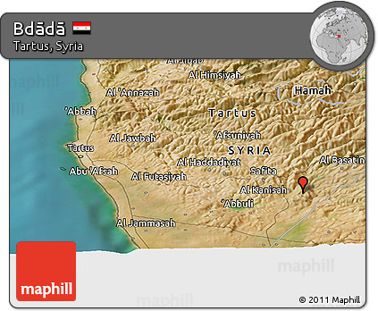 Satellite Panoramic Map of Bdādā