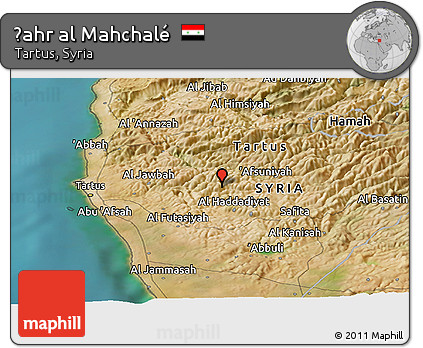 Satellite Panoramic Map of Ḑahr Al Mahchalé