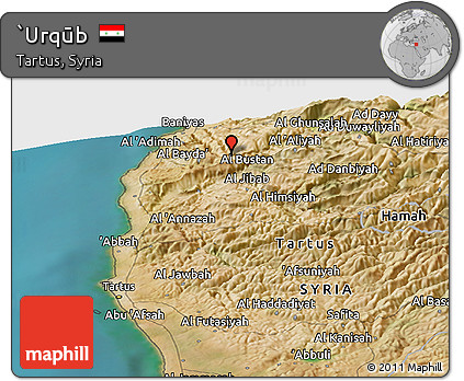 Satellite Panoramic Map of `Urqūb