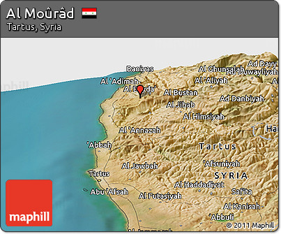 Satellite Panoramic Map of Al Moûrâd