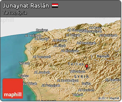 Satellite Panoramic Map of Junaynat Raslān