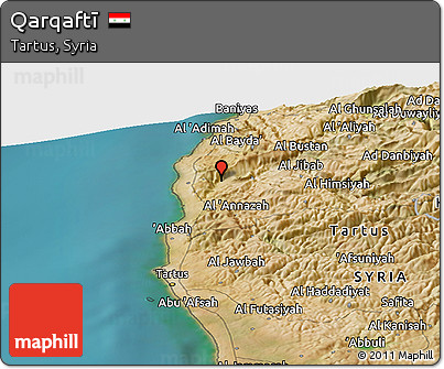Satellite Panoramic Map of Qarqaftī