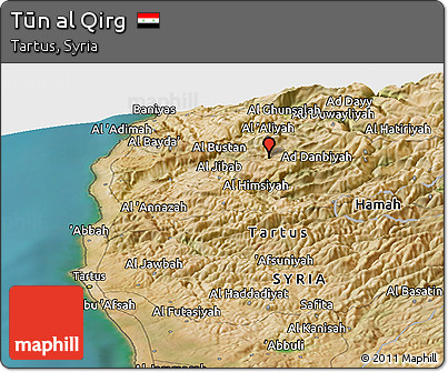 Satellite Panoramic Map of Tūn Al Qirg
