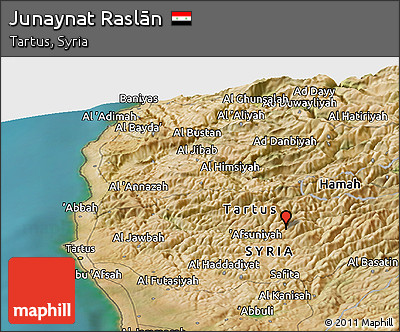 Satellite Panoramic Map of Junaynat Raslān