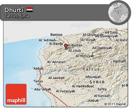 Shaded Relief Panoramic Map of Dhurtī