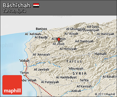 Shaded Relief Panoramic Map of Bāshīshah