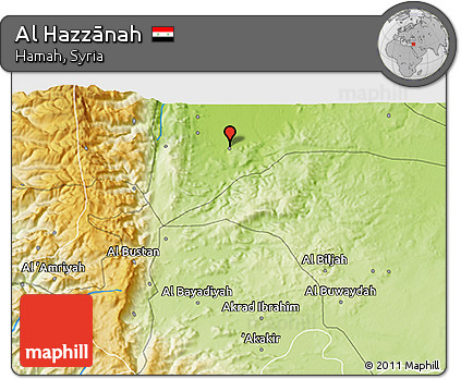 Physical 3D Map of Al Hazzānah