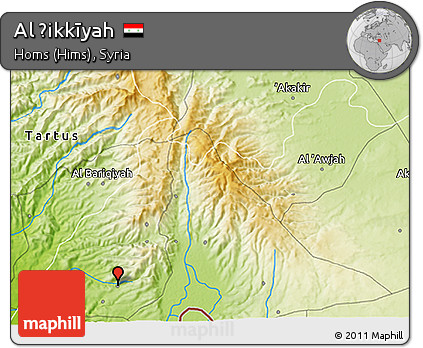 Physical 3D Map of Al Ḩikkīyah