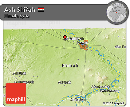Physical 3D Map of Ash Shīḩah