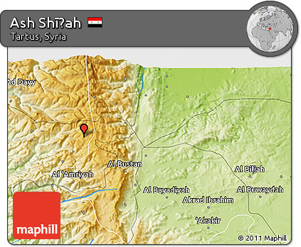 Physical 3D Map of Ash Shīḩah