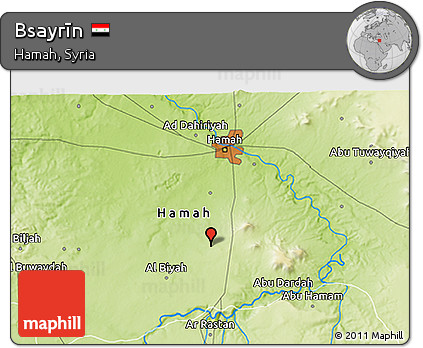 Physical 3D Map of Bsayrīn