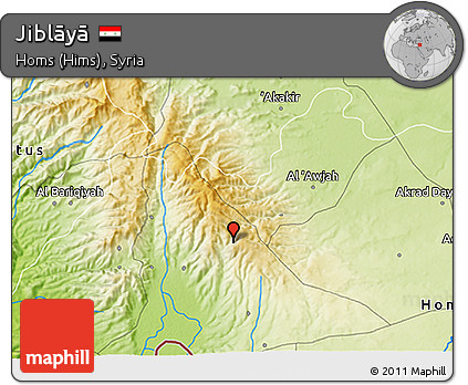 Physical 3D Map of Jiblāyā