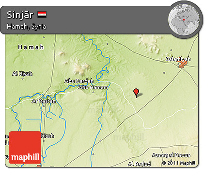 Physical 3D Map of Sinjār