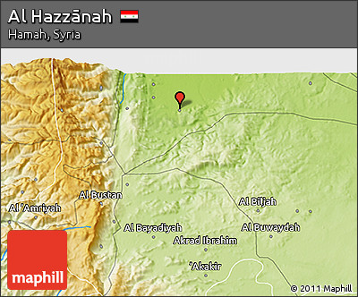 Physical 3D Map of Al Hazzānah
