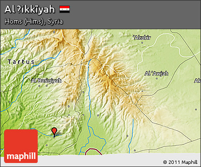 Physical 3D Map of Al Ḩikkīyah
