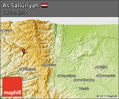 Physical 3D Map of As Sallūrīyah